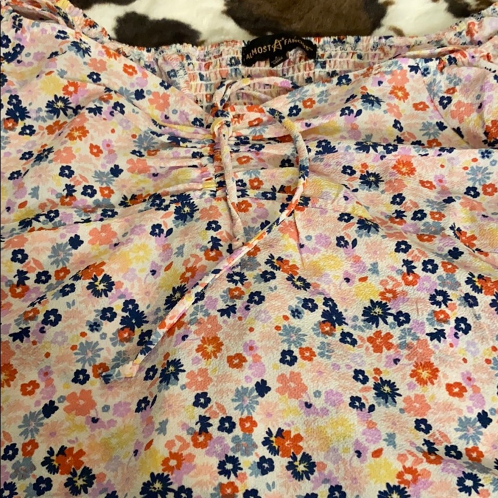 Floral off the shoulder top